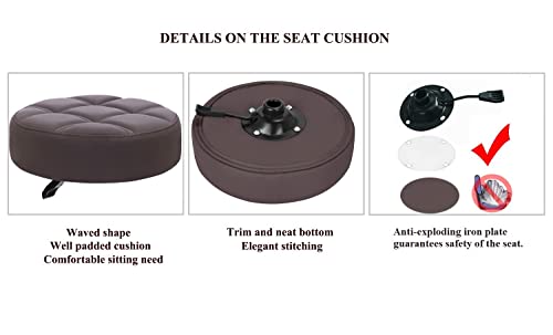 Karrie Swivel Stool Chair Adjustable Height,Heavy Duty Hydraulic Rolling Metal Stool For Kitchen,Salon,Bar,Office,Massage #TOP3