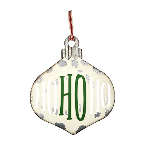 Mud Pie Christmas Ornament Door Hanger, Ho Ho Ho, White 29