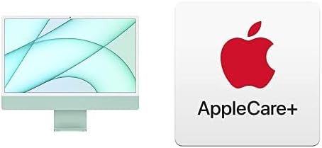 2021 Apple iMac (24-inch, Apple M1 chip with 8‑core CPU and 8‑core GPU, 8GB RAM, 512GB) – Green with AppleCare+ (3 Years)