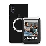 Sunrive Custodia con Personalizzabile per MagSafe Portafoglio - Cover Antiurto Compatibile con Xiaomi Mi Mix 3 - Porta Carte e Funzione Stand per Guardare Video, Foto o Testo Personalizzato
