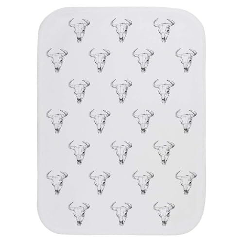 Azeeda 'Cow Skull' Baby Burp/Wash Cloth (BC00031130)