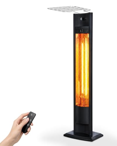 hykolity Electric Patio Heater 38.5in, 1500W Infrared Indoor & Outdoor, Portable Standing Space...