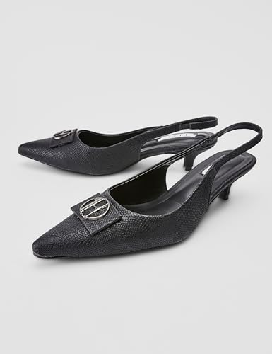 Image of ELLE Women's Pointed Toe Kitten Heel Sling Back Mules