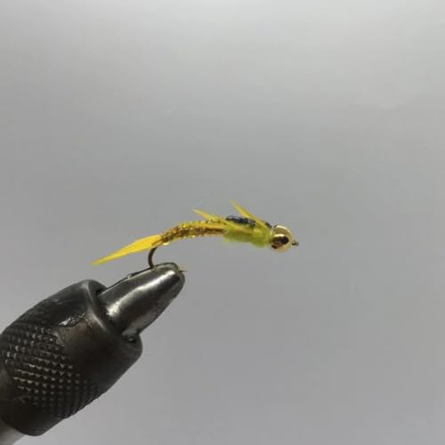 One Dozen (12) - Beadhead Stonefly - Yellow - Nymph (14)