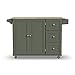 Homestyles Mobile Kitchen Island Cart with Wood Top and Dropleaf Breakfast Bar, 18
