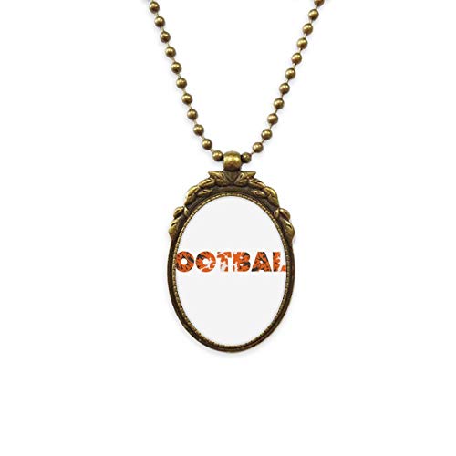 Collier vintage football laiton fini les bijoux ternes avec ce pendentif