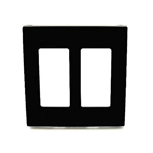 Leviton Decora plaque 2-gang sans vis noir 80309-SE