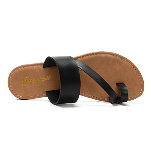 Image of Huayuanwell Women's Slide Sandals Slip On Flat Sandals Flip Flop Thong Sandals Casual Summer Sandals