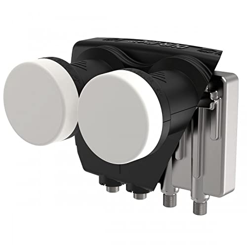 Digital Sat Anlage 2 Satelliten Astra/Hotbird - 4 Teilnehmer | Fuba DAA850A Sat Schüssel 85cm anthrazit + DUR-line MB6-QS Monoblock Quad LNB 6° (DVB-S2, HDTV, 4K/8K, 3D) + 8xF-Stecker vergoldet