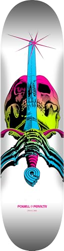 Powell Peralta Skull & Sword Skateboard Deck, Lime Fade/White, 9.0\" x 32.95\"