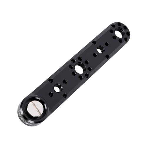 NICEYRIG Barra de Queso de extensión con Orificio de localización ARRI de 1/4 y 3/8 Pulgadas, riel NATO de liberación rápida, Soporte fácil para Accesorios de cámara de Montaje ARRI-569