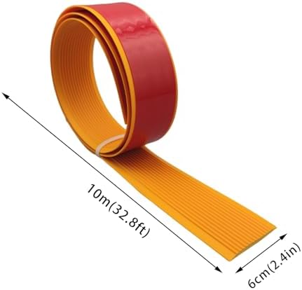 Non-Slip Stair Tread Edge Protectors - Triangular Serrated Texture, Self-Adhesive Stair Nose Trim for Indoor/Outdoor Use, Increased Friction, White, 6cm