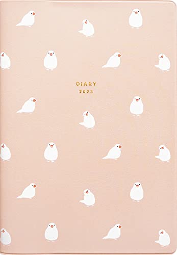 エルコミューン マトカ 手帳 2023年 1月始まり B6 マンスリー フルカラー 文鳥 ピンク DR-MH-322