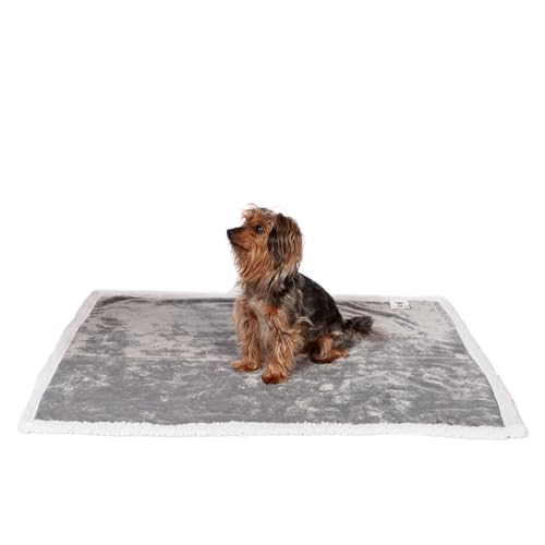 Danish Design Essentials Fur Dog Blanket Silver 75x100cm - Reversible Soft & Machine Washable Blanket for Dogs - Image 3