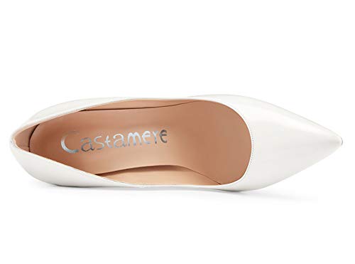 Castamere Womens Sky High Block Heels Pumps Pointed Toe Slip-on 4.7 Inch Heels Shoes3