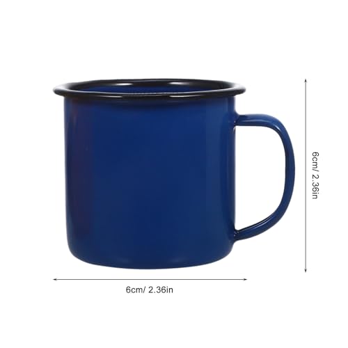 Tazas Esmaltadas Vintage de 6cm Juego de 6 Piezas Rojas para Café y Té 3