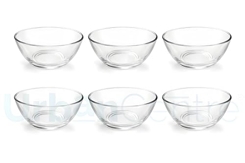 Image of Premium Clear Glass Bowl Set of 4 (180 ml) | Elegant Small Serving Bowls for Dessert, Ice Cream, Snacks, Dry Fruits & Soup | Multipurpose Transparent Kitchen Katori for Daily Use