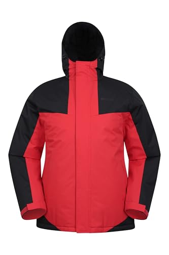 Mountain Warehouse Dusk Mens Ski Jacket - Water Resistant Winter Coat Active Red 4X-Large