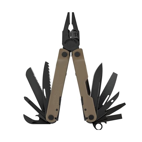 Leatherman Rebar Multi-Tool - 17 Werkzeuge für Heimwerker und Camping - Schwarzer Edelstahl - Braun