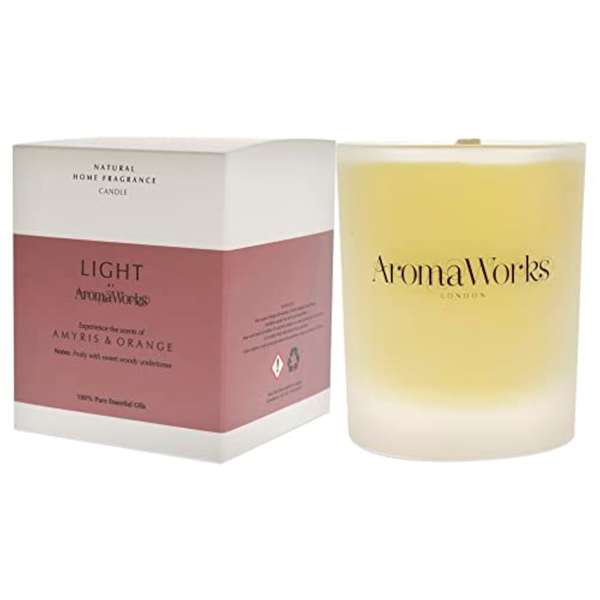 Light 30cl Candle, Amyris & Orange