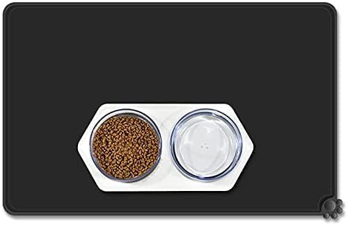 Image of Silicone Waterproof Dog Cat Pet Feeding Mats, Anti Slip Pet Bowl Mats, FDA Grade Pet Feeding Mat Silicone Waterproof Pet Food Mat 19 * 12 Inch Pet Feeding Mat - Grey