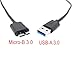 JZK 1M Typ A 3.0 auf Micro-B USB 3.0 Kabel, externes Festplattenkabel für Festplattengehäuse/Festplatte, Datensynchronisations- und Ladekabel Samsung NOTE 3 / S5