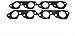SCE Gaskets 413180 BBC SM RND PORT GRAPH-FORM 1/8 THK EXH GASKETS