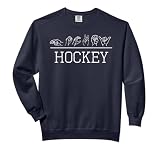 Deaf Pride ASL Sign Language Hockey Sports Lover Team Fan Comfort Colors Adult Sweatshirt