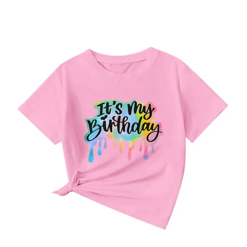 Image of It's My Birthday Girl Shirt 4th 5th 6th 7th 8th 9th 10th 11th 12th Graphic Tee for Kids Party Cute Girls Tshirts Tees