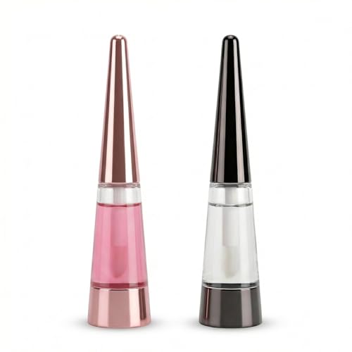 Pack de 2 aceites labiales transparentes, bálsamo labial, brillo de labios hidratante e incoloro, sin fragancias, 4,3 g cada uno, dos tonos diferentes (transparente + rosa suave)