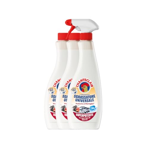 Chanteclair – Sgrassatore Universale, Superpotente, Profumo di Marsiglia, Formula Originale – 1 Spray + 2 Ricariche da 700 ml
