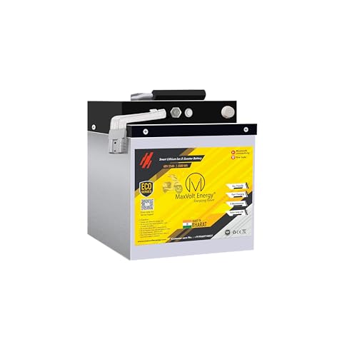 Image of MaxVolt Energy 60V 25Ah Smart Lithium-Ion Battery for E-Scooter | Bluetooth | Fire-Safe | Eco Series | Smart BMS