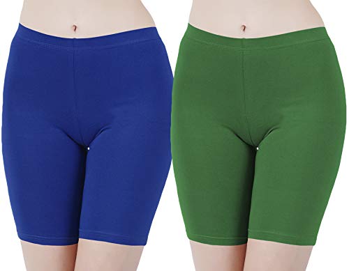 Image of Buy That Trendz Cotton Lycra Tight Fit Stretchable Cycling Shorts Womens | Shorties for Active wear /Exercise /Workout /Yoga /Gym /Cycle /Running Red Grey Combo Pack of 2