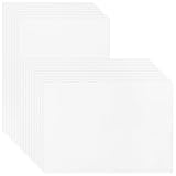 Ghligna Lot de 24 Plaque Plastique Rigide 29.7x21 cm, Plaque Plastique 1mm, Feuilles de Polypropylène Blanc Plastiques Rigide pour Le Modélisme, Le Bricolage et La Décoration Intérieure