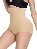 Niceuare Tummy Control Shapewear Women High Waisted Body Shaper Seamless Briefs Slimming Underwear Panties(Nude,Large)