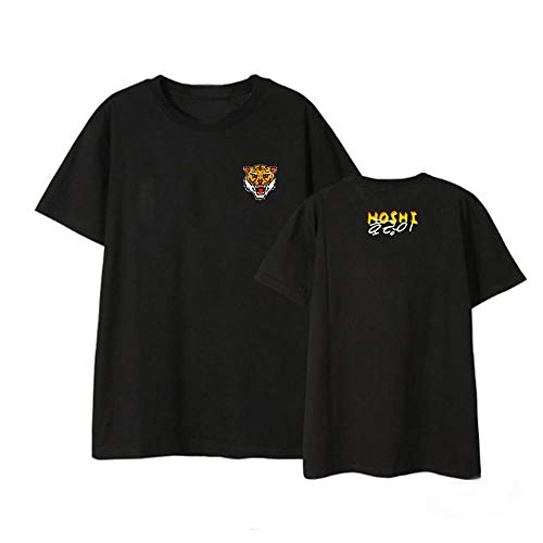 KPOP Seventeen T-Shirt Camisa de Manga Corta ODE TO You Impresión Tops Cuello Redondo de Verano Tees Hombres y Mujeres Camiseta Suelta S.COUPS JEONGHAN Joshua Jun Hoshi Wonwoo Woozi DK Cover