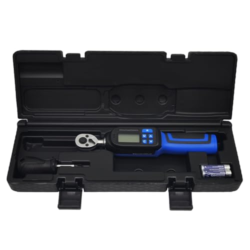 JEUCLEL 1/4-Inch Drive Digital Torque Wrench (1.11-22.13Ft.lb/1.5-30N.m), Electronic Torque Wrench Set with Accurate to ±2%, Buzzer, LED Indicator for Automotive, Motorcycle, Bicycle, Home Repair