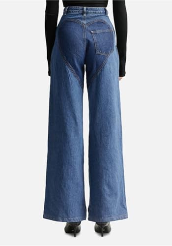 NRTHYE Criss Cross Hollow Out Jeans for Women Casual Straight Leg Denim Pants Streetwear4