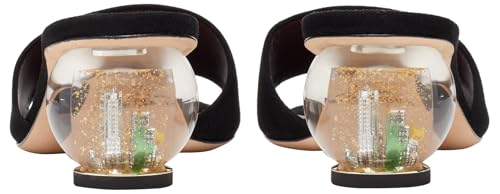 kate spade new york Women's Polished Slide Sandals Heeled, Black, 74