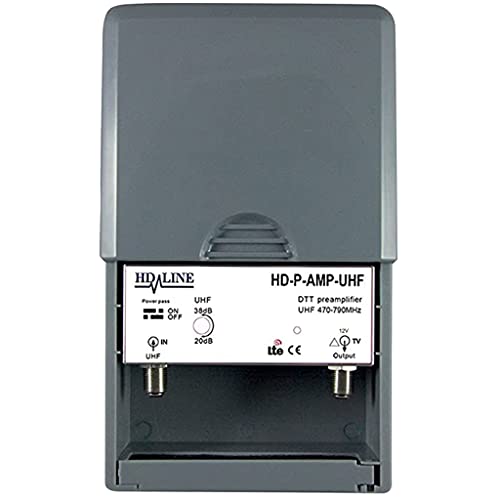 HD-LINE Préamplificateur de mât UHF terrestre TNT Gain 38dB