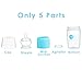 PopYum Blue Formula Making Baby Bottle Starter Set, 4-Pack, 2X 5oz Bottles with #1 Slow Flow Nipples + 2X 9oz Bottles with #2 Medium Flow Nipples, Mixing, Dispenser