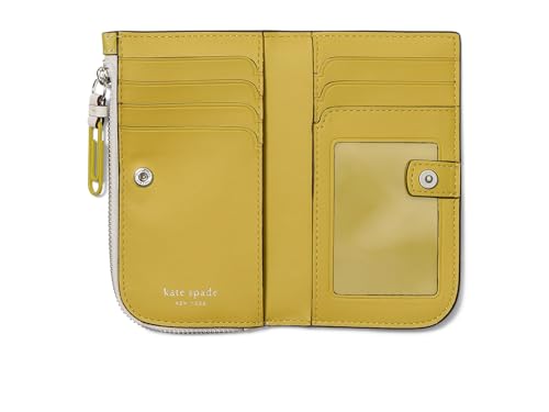 Kate Spade New York Women's Page Turner Bestsellers Print Smooth Leather Small Slim Bifold Wallet, Cream Multi, One Size2