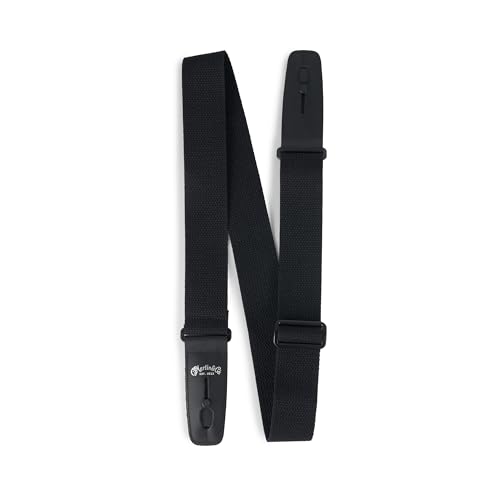MARTIN Sangles Lock-it coton noir anti glissement guitare