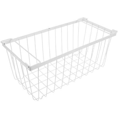 LOORGVEL 冷凍庫用メッシュ吊りバスケット 夏季仕切り付き 冷蔵庫 パントリー収納 吊り下げ式通気性食品整理籠