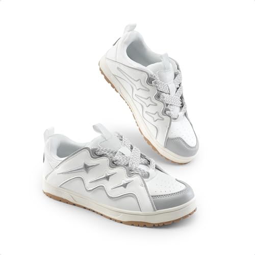 DREAM PAIRS Kid Shoes Boys Girls Sneakers Lace Up Skate Shoes Durable Walking Casual Shoes4