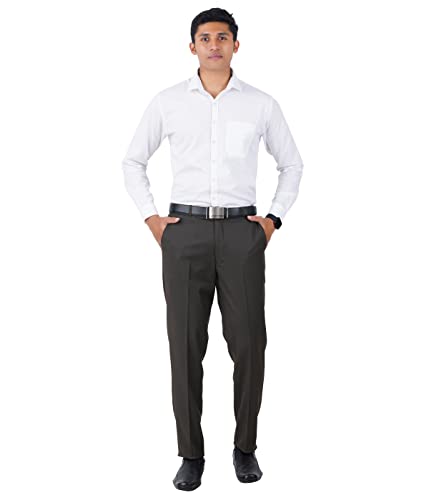 Image of Mc Henry Men's Regular Fit Wrinkle Free Stretchable Formal Trousers for Men