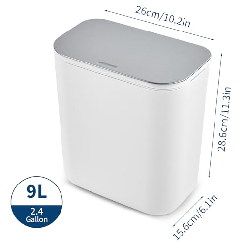 Caneca de Basura Colgante para Cocina 2.4 Galones Blanco miniatura 7
