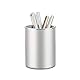 VAYDEER Metall Stiftehalter Runder Aluminium Stifteköcher Schreibtisch Organizer und Bleistift Aufbewahrungsbox für Büro, Schule, Haushalt und Kinder, 8x10 cm, Silber