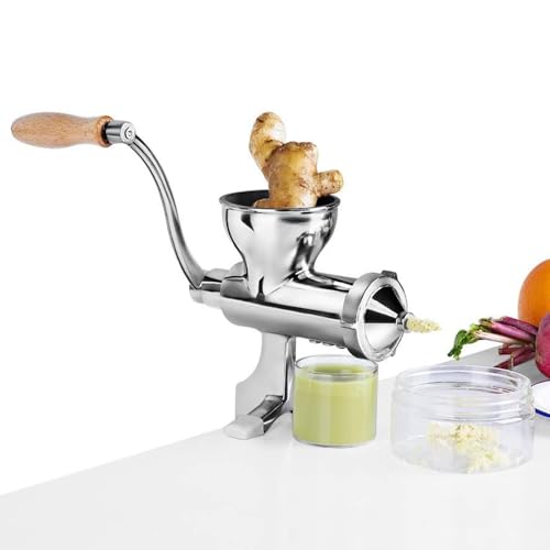 Wheatgrass Juicer, Manual Fruit and Vegetable Extractor, Low Speed Squeeze, 304 Stainless Steel Material for Healthy Juice