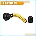 A ABSOPRO 5 Pcs Universal PVR50 Tubeless Tire Valve Stem - Cars RV Bicycles Motorcycles Trailers Tubeless Tire Valve - Stainless Steel Gold Tone Item Replacement